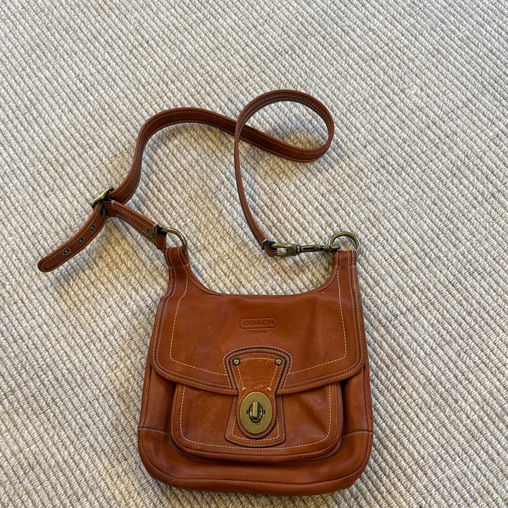 Coach Tan Leather Crossbody Bag
